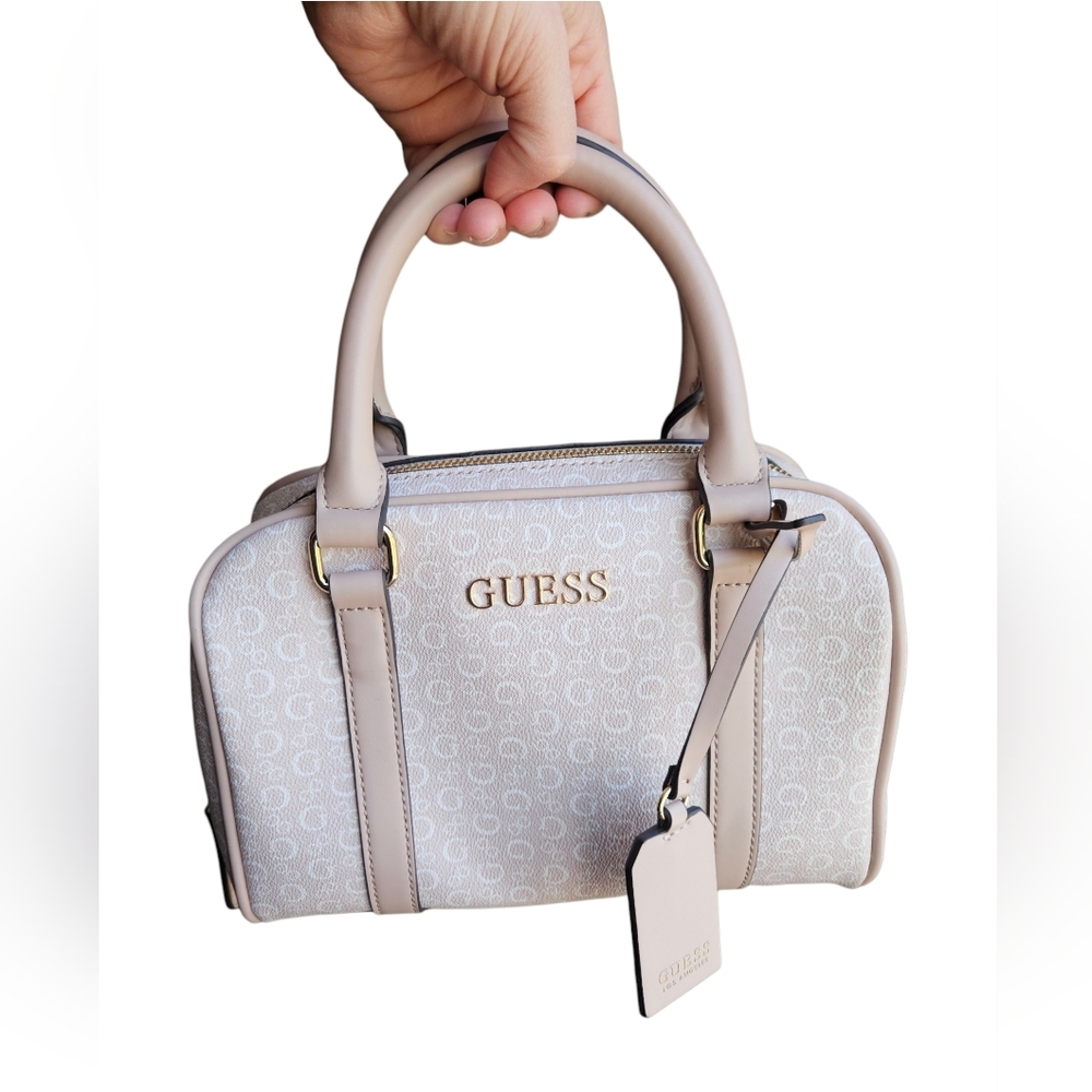 GUESS Light Pink Logo Satchel Handbag